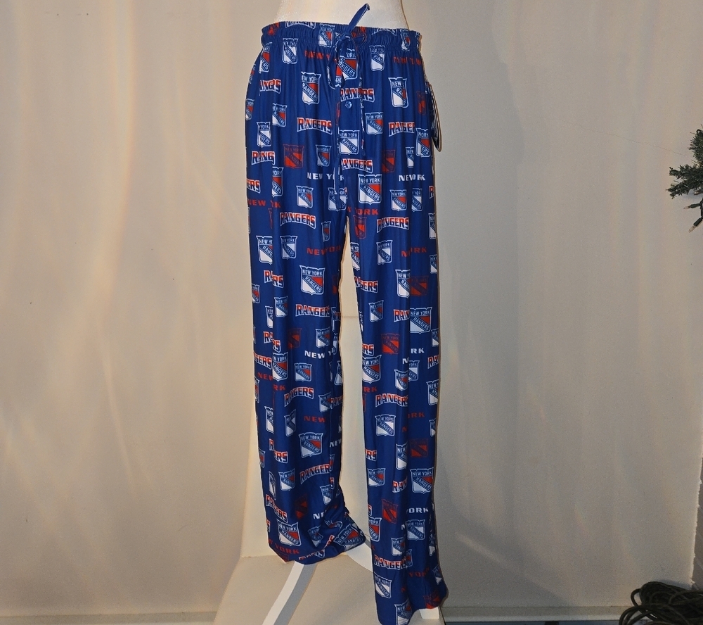 NWT NHL New York Rangers Blue Lounge Pajama Pants Size Medium